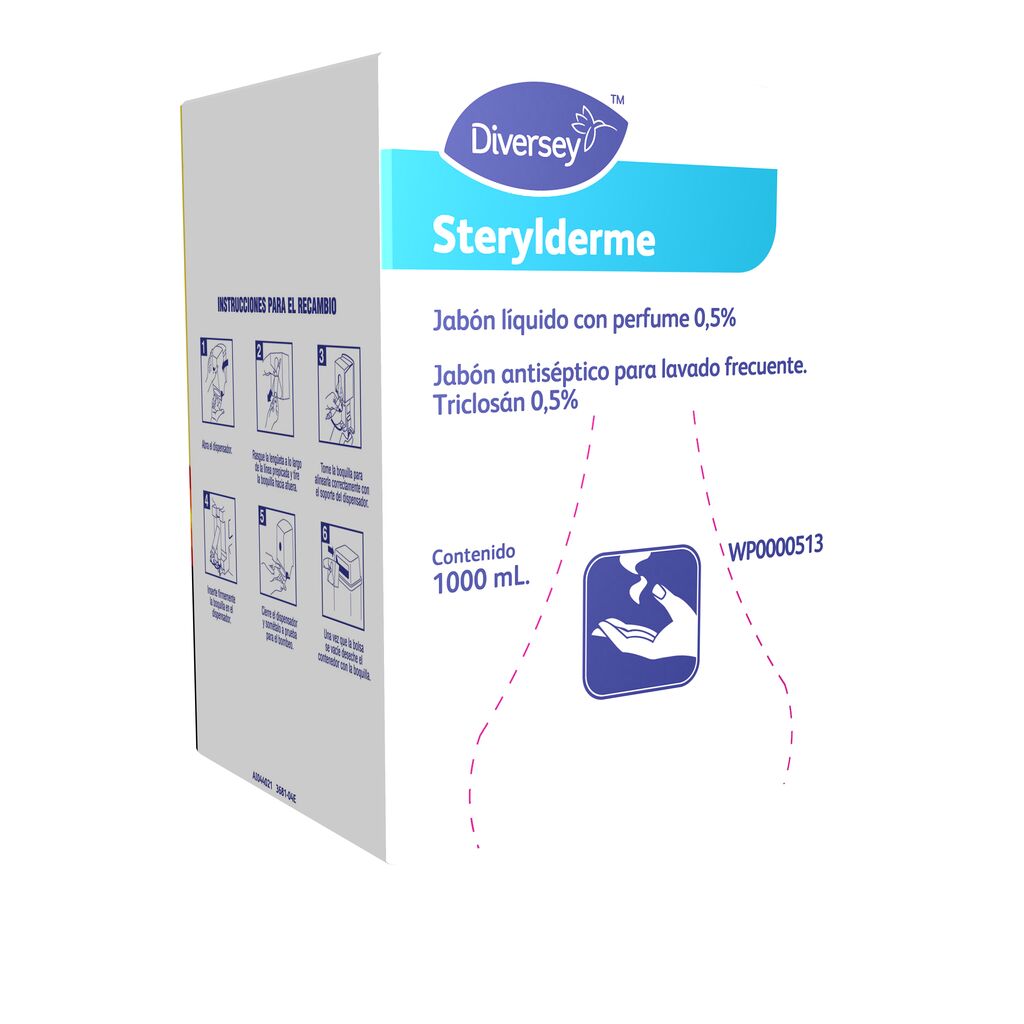 SOFTCARE STERYLDERME 6x1L - JABÓN LÍQUIDO 0,5 % TRICLOSÁN